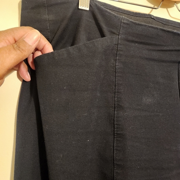 Old Navy | Women's Classic Black Pixie High Waist Wide Leg Pants (Size XL Tall) - Picture 6 of 13